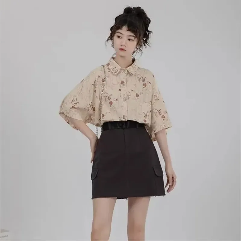 Shirts Women Corduroy Patch Po - Korean Student Lifestyle recension och pris