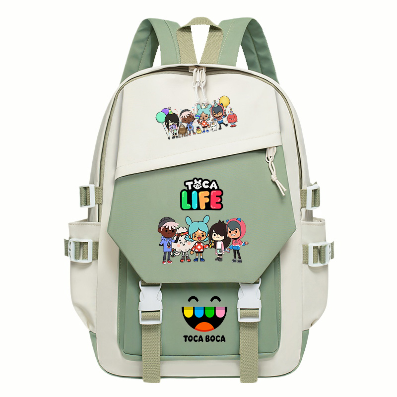 Toca Life World Print Backpack - Korean Student Lifestyle recension och pris
